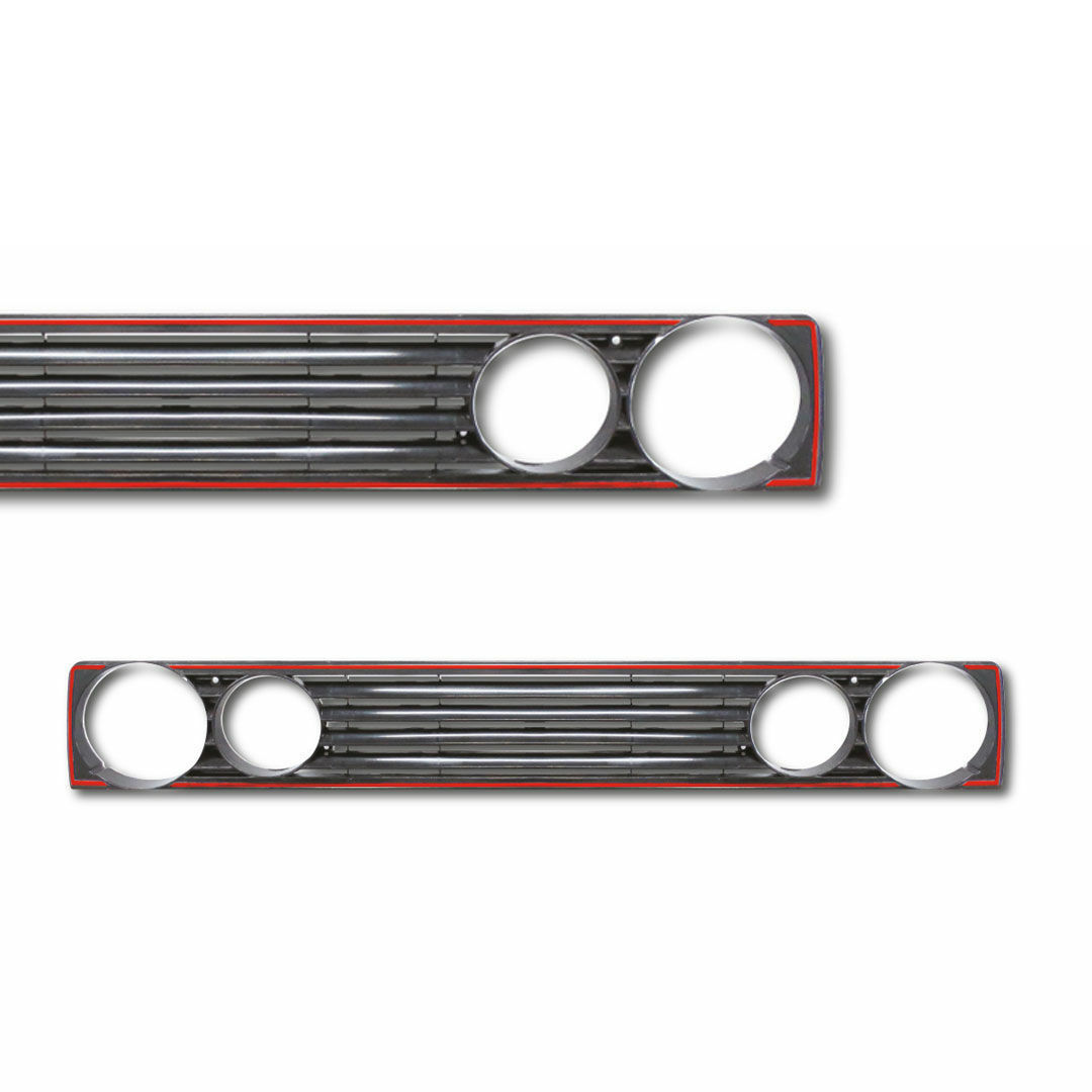 Golf 1 Double Debadged Grill Red Trim