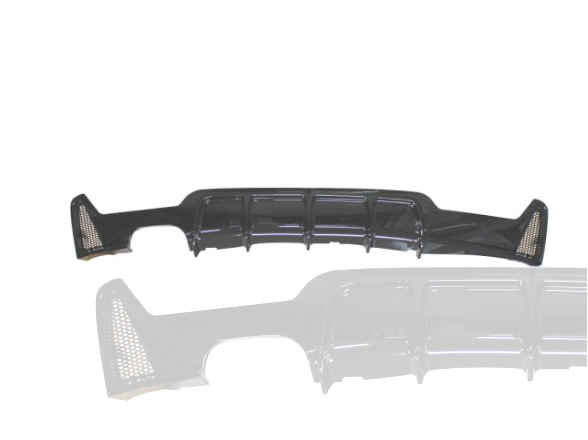 Bmw F32 Rear Diffuser Gloss Black Double Pipe Single Outlet