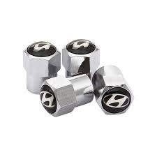 Blister Pack Hyundai Black Valve Caps