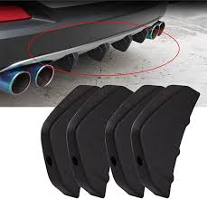 Universal Rear Bumper Diffuser 4 Piece Canards