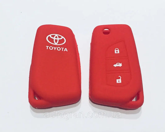Toyota 2018+ 3 Button Silicone Key Fob Case Red