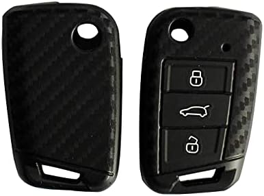 Golf 7 3 Button Silicone Carbon Key Fob Case