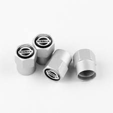 Blister Pack Nissan Black Valve Caps