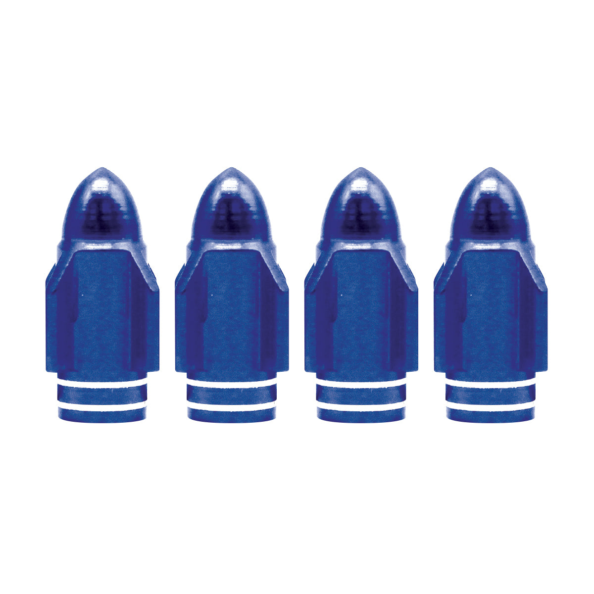 Mini Missile Valve Caps-blue