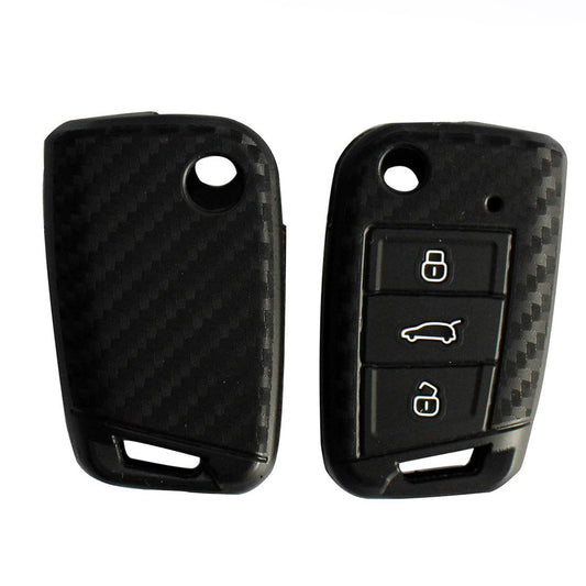 Golf 7 Tsi 3 Button Wolfsburg Silicone Key Fob Case Black