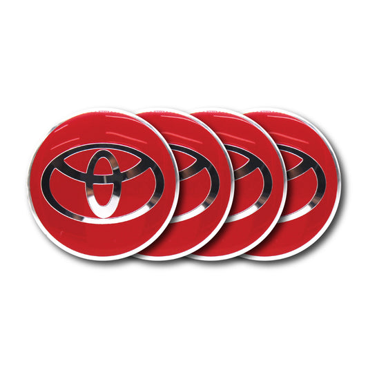 Toyota Red Center Cap Decals 65mm