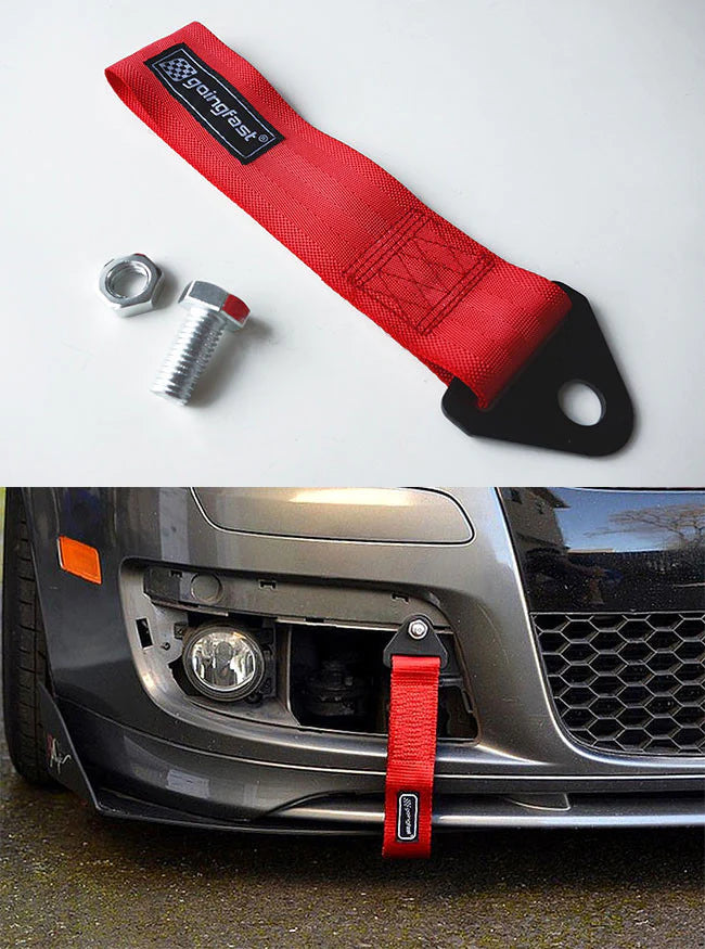 Vw Red Stick On Tow Strap