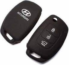 Hyundai 3 Button Silicone Key Fob Case Black