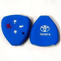 Toyota Corolla 4 Button Silicone Key Fob Case Blue