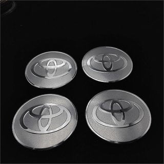 Toyota Silver Center Cap Decals 65mm